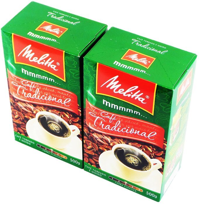 Melitta - Traditional Roasted Coffee - 17.6 oz (PACK OF 02) | Melitta Caf&eacute; Torrado e Mo&iacute;do Tradicional - 500g N4