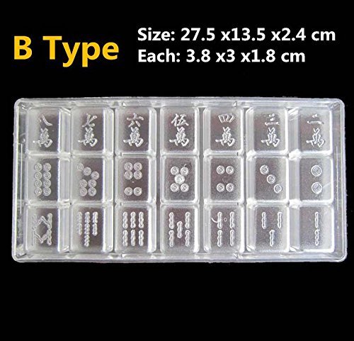 Lariy Chocolate Maker food-Grade Polycarbonate/Silicone Chocolate Mold Chinese Mahjong N10