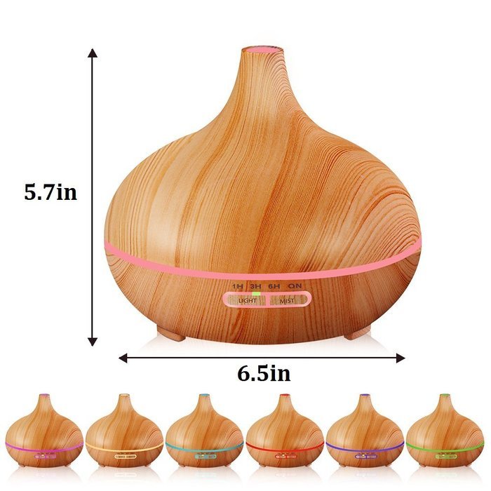 300ml Ultrasonic Humidifier Cool Mist Aroma Essential Oil Diffuser for Office Home Bedroom Living Room Study Yoga...