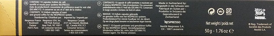 50 NESPRESSO COFFEE CAPSULES (10 x VOLLUTO, 10 x ROMA, 10 x COSI, 10 x VIVALTO LUNGO, 10 x ARPEGGIO) N6