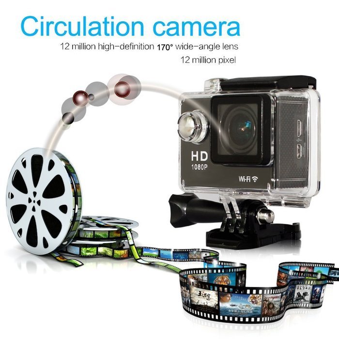 Yuntab Action Sports Camera Mini 30-Meter Waterproof Ultra HD 4K Sport DV H9 Helmet Camera Cam DV Action Camcorder... N2