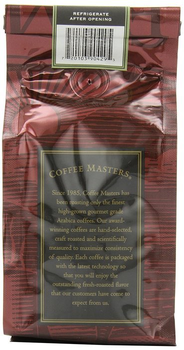 Coffee Masters Flavored Coffee, Chocolate Raspberry Decaffeinated, Ground, 12-Ounce Bags (Pack of 4)