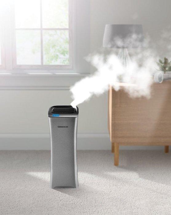 Oreck WK15500B Air Refresh 2-in-1 Hepa Air Purifier & Ultrasonic Humidifier for Small Rooms,