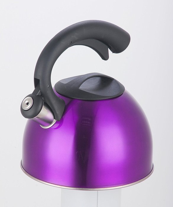 Naturally Home - Tea Kettle; Whistling Teapot Design; Large 3.0L (3.2 Quart) (Red)