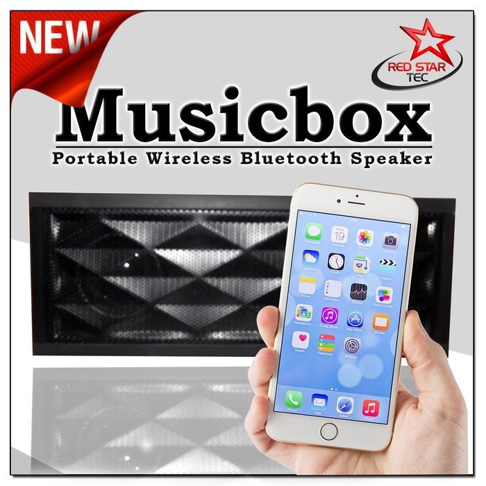 MUSICBOX -Portable Wireless Bluetooth Speaker & FM Radio For, iPhones, Samsung & All Android Smart Phones, Tablets... N2