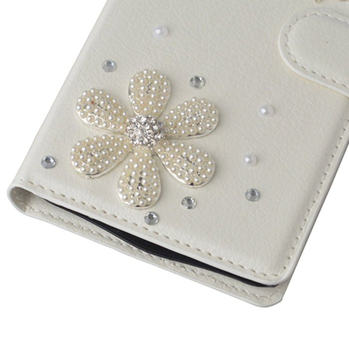 LG Escape 3 Case, LG Phoenix 2 Case, LG K8 Case White PU Leather Folio Flip Phone Case,Yaheeda 3D Handcraft White... N3