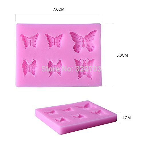 1pcs Different Size Butterfly Shape Silicone Mold, for Fondant Cake Mold, Bakware Tools, Soap ,Sugar Tool N2