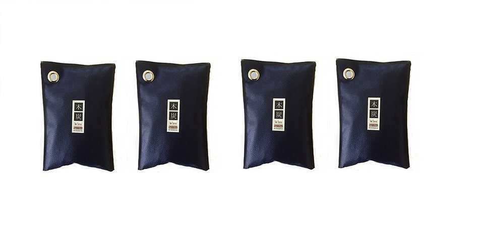 4 Packs 200g Charm Natural Charcoal Air Purifying Bags Naturally Removes Moisture & Odor Prevents Mold Non Toxic...