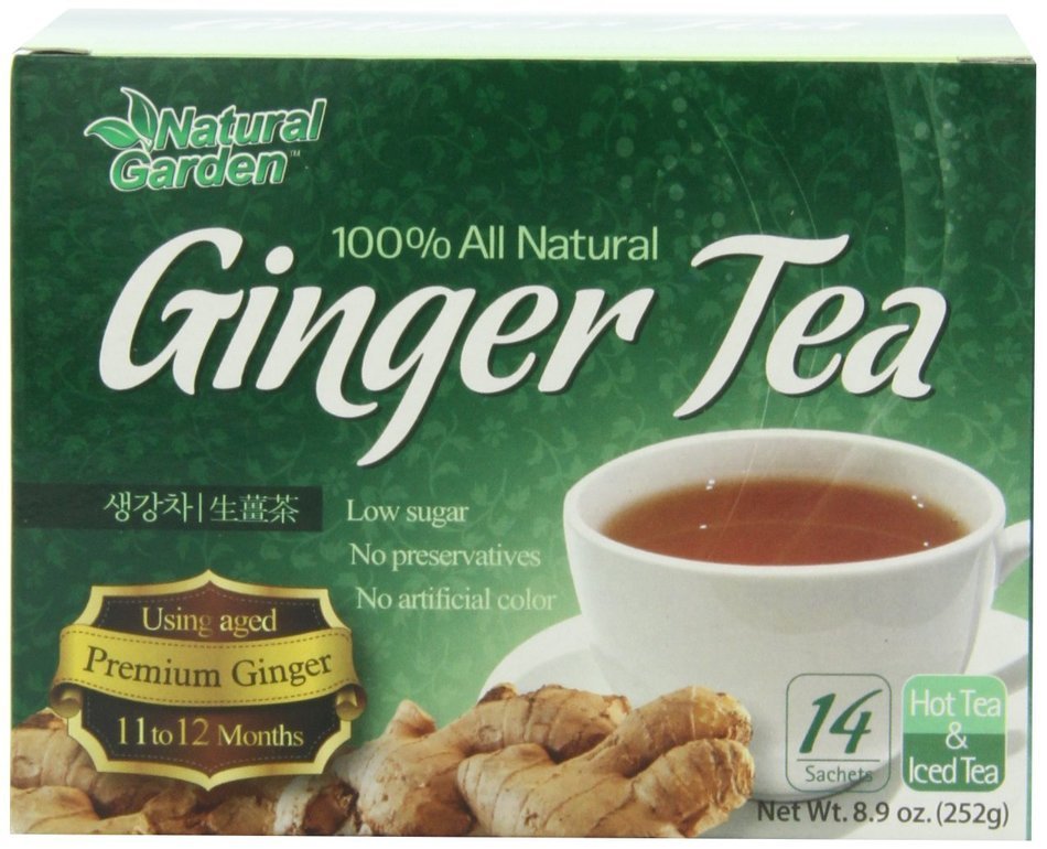 Natural Garden 100% All Natural Ginger Tea, 14 Tea Sachets (Pack of 6)