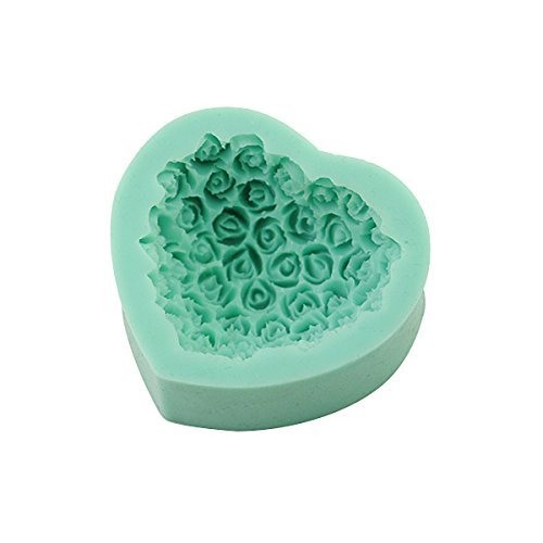 2win2buy Heart Shape Rose DIY Silicone Mould Cake Fondant Mold Soap Mold Chocolate Candy Baking Tools