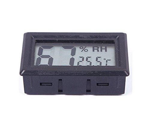 Black Digital LCD Thermometer Hygrometer Humidity Temperature Meter Indoor 02