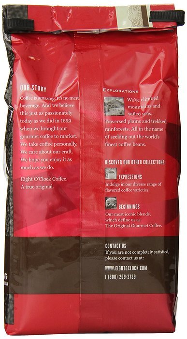 Eight O'Clock Colombian Peaks Ground Coffee, 11-Ounce Bags (Pack of 6) N4