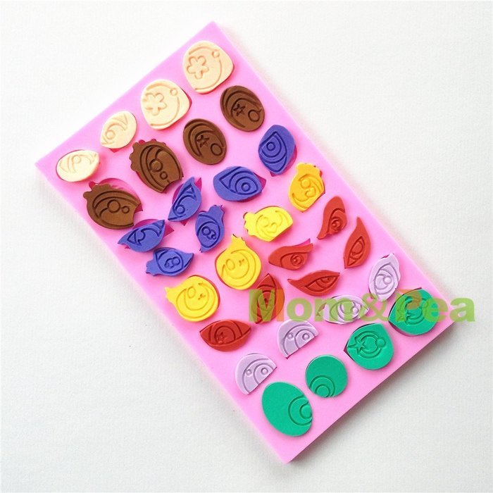 Mom&pea 0647 Cartoon Eyes Shaped Silicone Mould for Fondant Cake Sugar Paste Cake Decoration 3d Cake Toppers Mold... N6