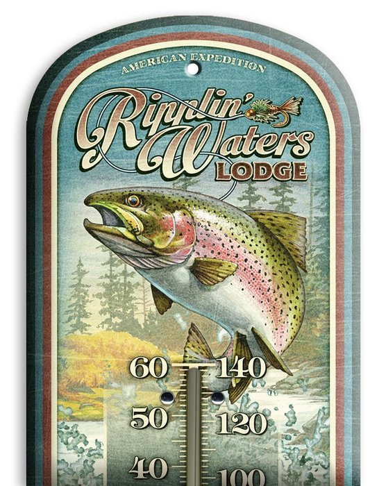American Expedition Tin Thermometer - Bear's Den Cabin Rentals N14