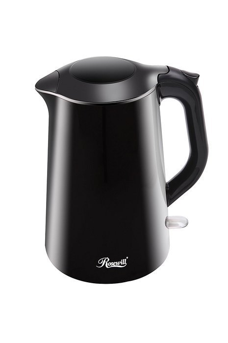 Rosewill Double Layer Insulated Stainless Steel Pot Double Wall Tea Water Kettle Cool Touch Exterior, 1.5 L, Black... N5