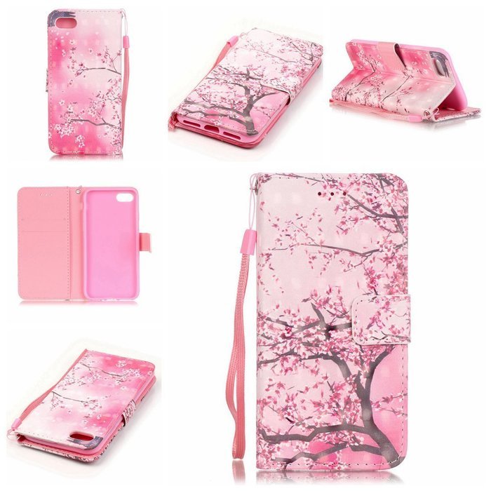 iPhone 7 Case,Yaheeda [3D Colored Drawing] [Flip Fit] Premium PU Leather Card-Slots Cash-Slots & Kickstand [Anti-Scratches... N2
