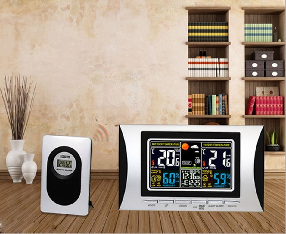 Atomic Digital Weather Station Digital Thermometer with Indoor Outdoor Remote Sensor N4