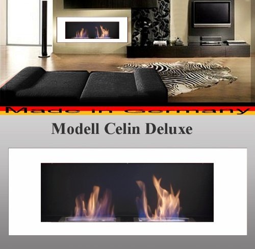 Gel + Ethanol Fire-Places Bio- Ethanol And Fire Gel Fireplace Model Celin Deluxe Silver N7