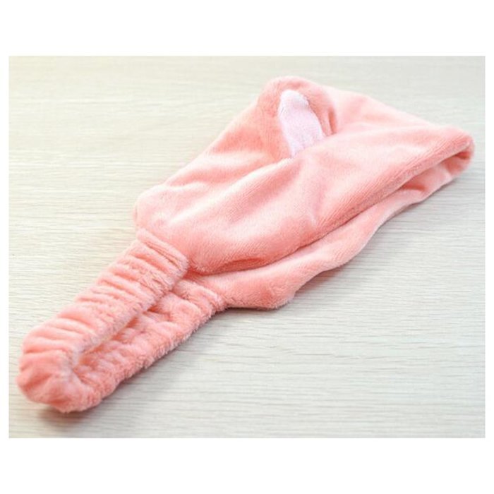 Yaheeda 3pcs Women Hair Band,Cat Ears Design Makeup Cosmetic Shower Sports Hairlace Elastic Headband,Pink N3