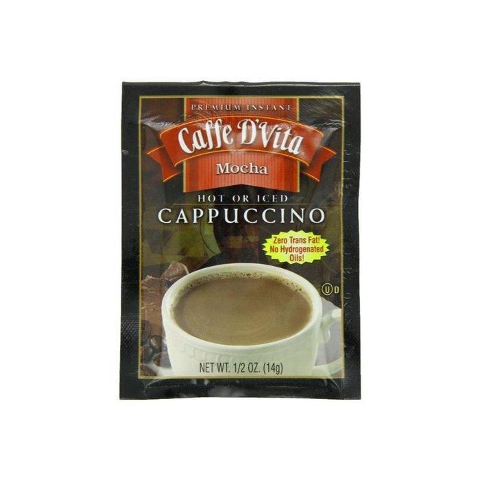 Caffe D'Vita Mocha Cappuccino Sugar Free, 7.5-Gram Single Serve Envelopes (Pack of 24) N4