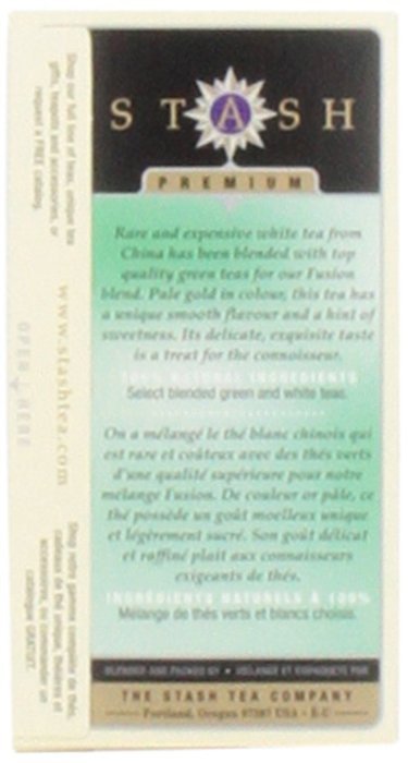 Stash Tea Green Chai Tea, 20 Count Tea Bags in Foil (Pack of 6) N86
