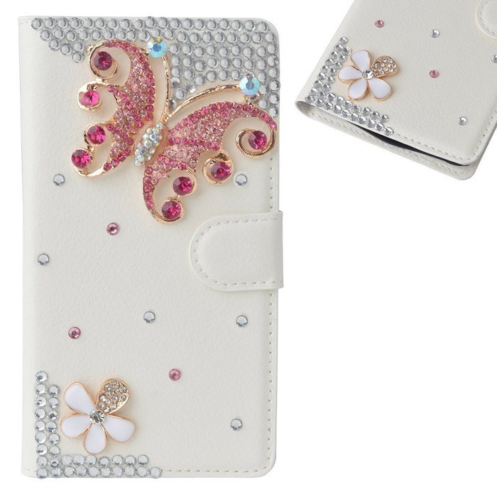 LG Escape 3 Case, LG Phoenix 2 Case, LG K8 Case White PU Leather Folio Flip Phone Case,Yaheeda 3D Handcraft White... N6