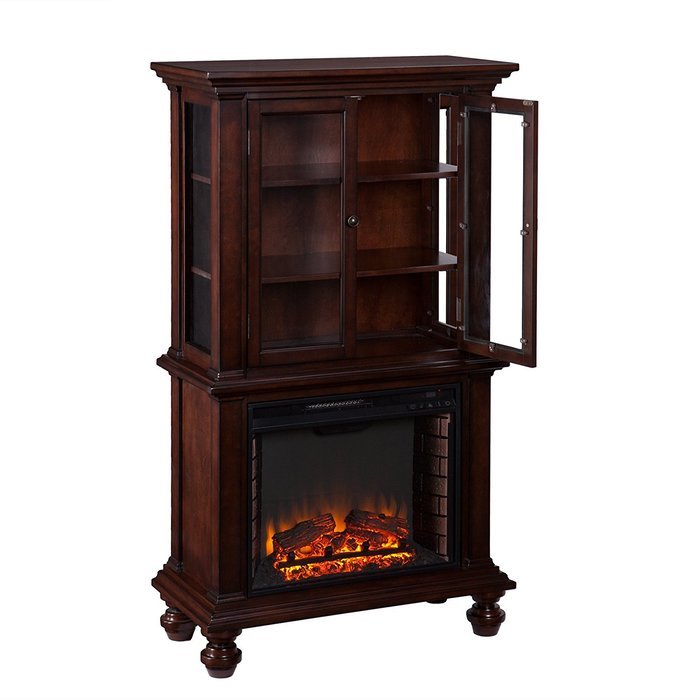 Townsend Fireplace Curio - Espresso N4
