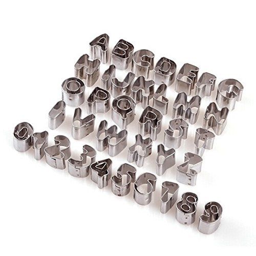 37 Pcs Alphabet Letter Number Cake Cookie Decorating Cutter Mold Set N2