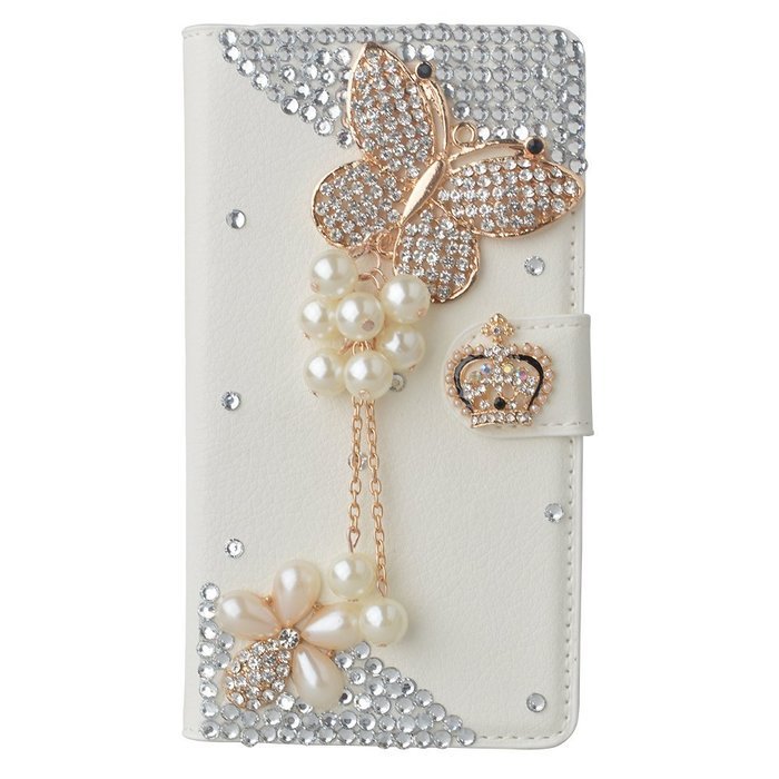LG Escape 3 Case, LG Phoenix 2 Case, LG K8 Case White PU Leather Folio Flip Phone Case,Yaheeda 3D Handcraft White... N11