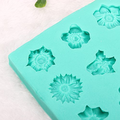 3D Flower Cake Mold Silicone 11 Holes Fondant Mould N8