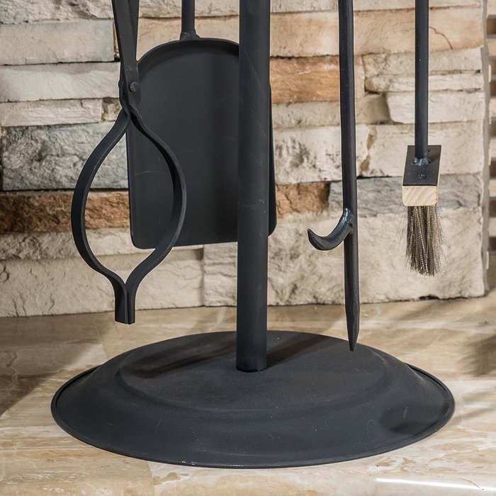 Charmaine 5pc Black Fireplace Tool Set
