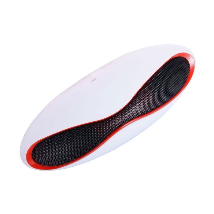 Mini Rugby Shape Wireless Bluetooth Speaker Support USB Drive/TF Card/Hands-free Call (White) N2