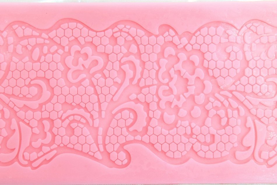 Silicone Cake Decorating Mold for Fondant, Gum Paste, or Sugar Paste (Brazilian Lace) N3
