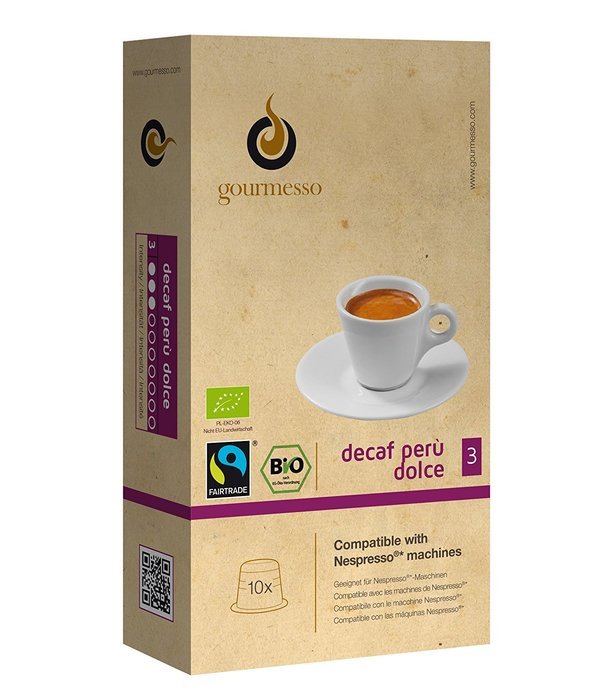 Gourmesso Decaf Per&ugrave; Dolce - 30 Nespresso&reg; compatible coffee capsules (30 capsules) N3
