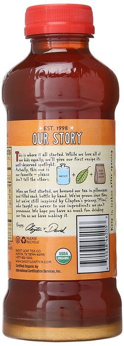 Sweet Leaf USDA-Certified Organic Iced Tea, Original Sweet Tea 16-ounce plastic bottles (Pack of 12) N5