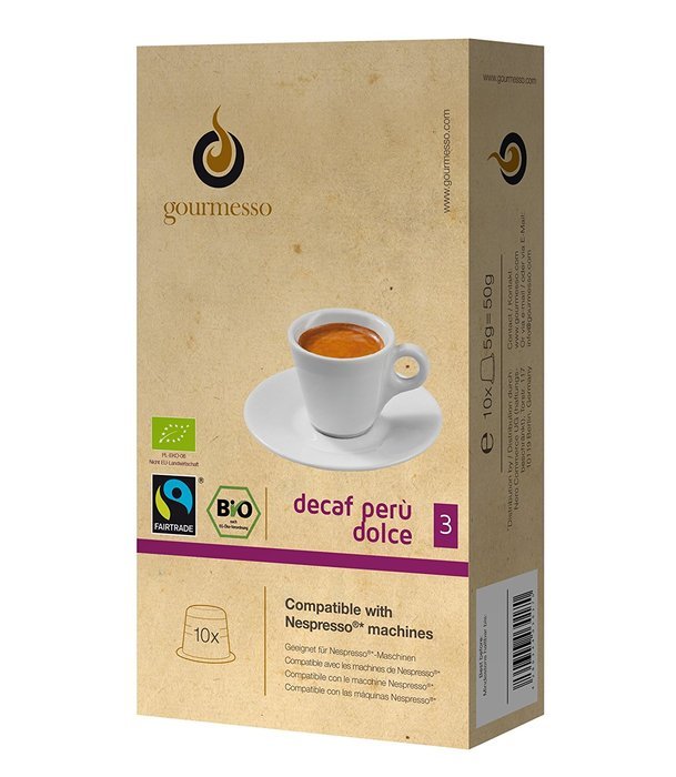 Gourmesso Decaf Per&ugrave; Dolce - 30 Nespresso&reg; compatible coffee capsules (30 capsules) N6