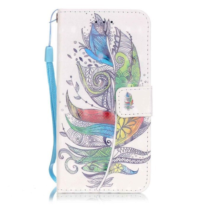 iPhone 7 Case,Yaheeda [3D Colored Drawing] [Flip Fit] Premium PU Leather Card-Slots Cash-Slots & Kickstand [Anti-Scratches... N7