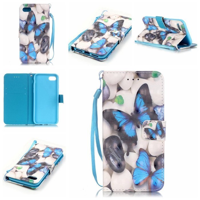 iPhone 7 Case,Yaheeda [3D Colored Drawing] [Flip Fit] Premium PU Leather Card-Slots Cash-Slots & Kickstand [Anti-Scratches... N11