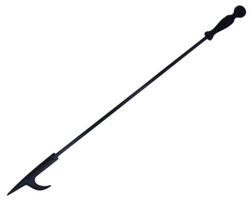 Sunnydaze Large Fireplace Poker, Black, 27 Inch Long N2