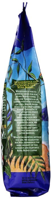 Magnum Exotics Kona Blend Coffee, Ground, 16 Ounce N4
