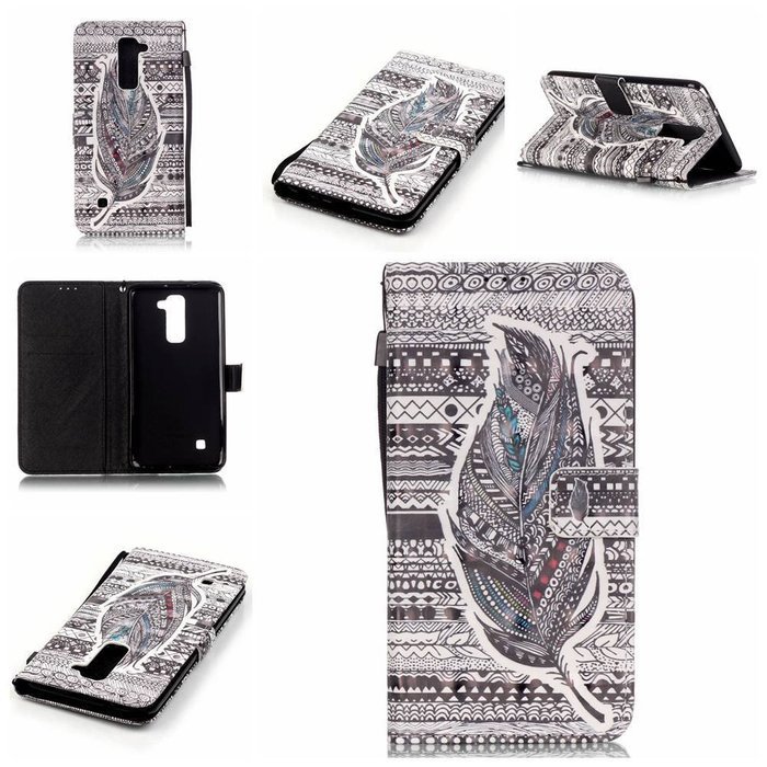 LG G Stylo 2 Case,LG G Stylus 2 Case,Yaheeda [3D Colored Drawing] [Flip Fit] Premium PU Leather Card-Slots Cash-Slots... N7