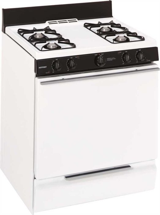 HOTPOINT GIDDS-632187 30" 4.8 cu. ft. Free-Standing Gas Range, Bisque