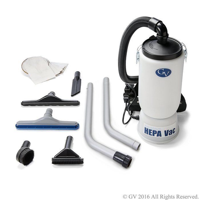 New GV Professional Backpack HEPA vacuum with 1 1/2 tool kit and factory warranty