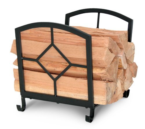 Pilgrim Home and Hearth 19423 Napa Forge Art Nouveau Wood Holder Black