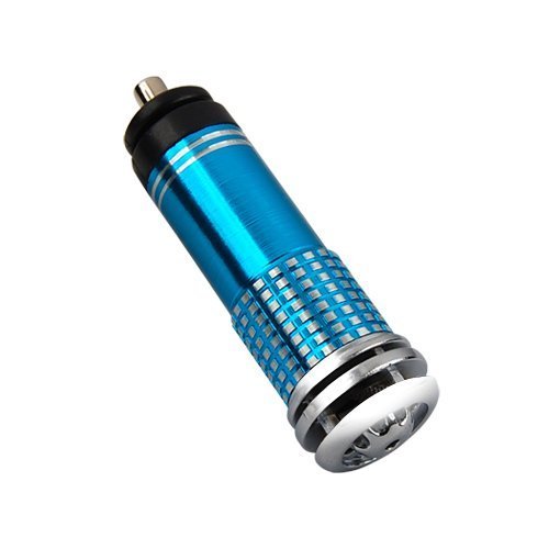 Water & Wood Mini Auto Car Fresh Air Purifier/Ionizer Oxygen Bar, 12V, Blue N2