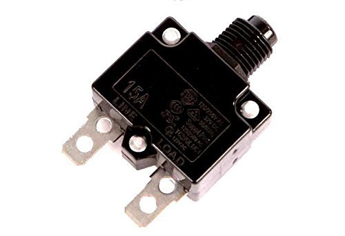 Heat Surge Roll N Glow Fireplace Reset Buttom 15 AMP Circuit Breaker (Black Generic) by Heat Surge