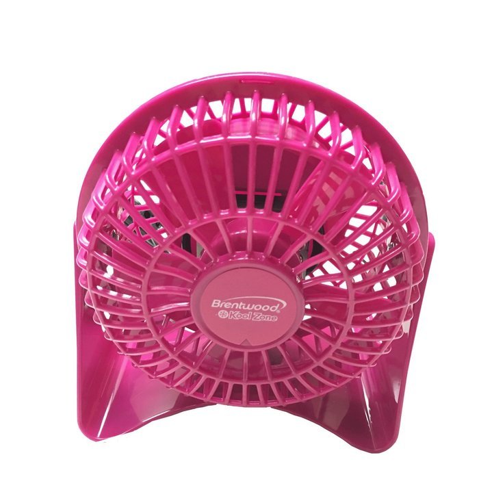 BRENTWOOD AC ADAPTER PERSONAL DESK MINI FAN 4" OFFICE KITCHEN (Black)