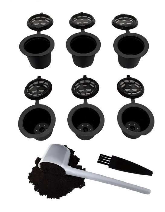 Reusable Nespresso Capsules - 6 Pack - Refillable Pods For Nespresso Machines (OriginalLine Compatible) N3