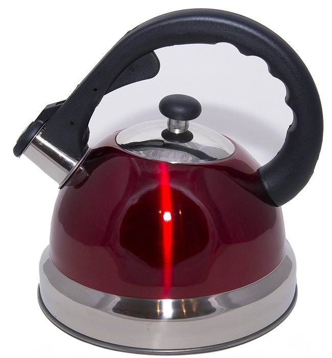 Gibson Mr Cofee Stainless Steel Mirror Polished Whistling 2-quart Tea/ Coffee Red Kettle