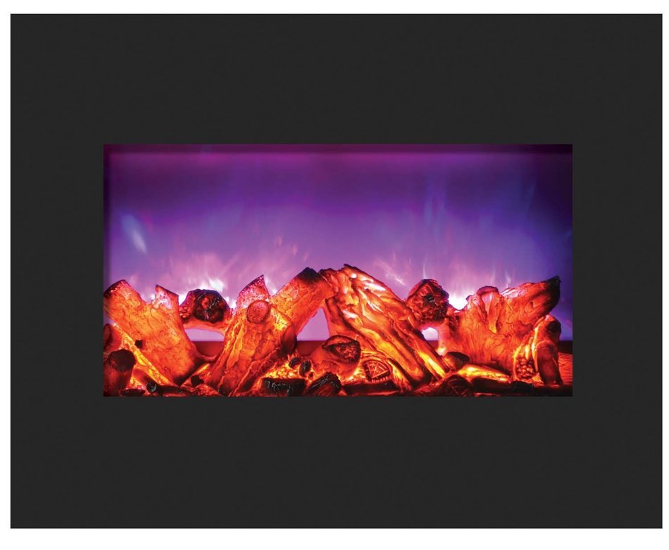Amantii ZECL-26-2923-BG Zero Clearance Series Built-In Electric Fireplace with Ice Media Kit, 26 Inch N13